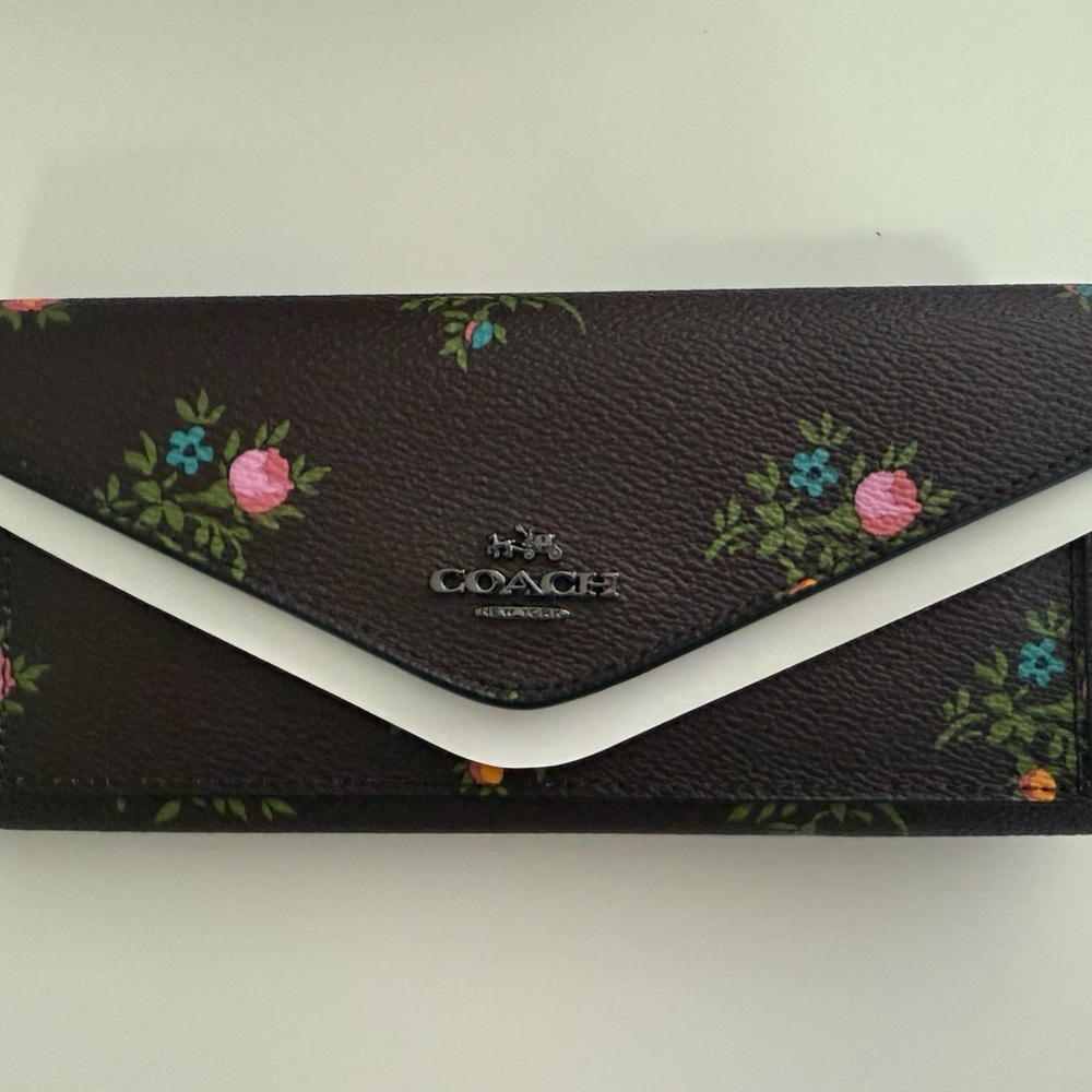 Coach Floral Brown Wallet